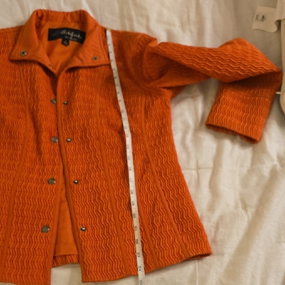 Artifacts Bold Orange Blazer Fitted Silhouette - Picture 10 of 11